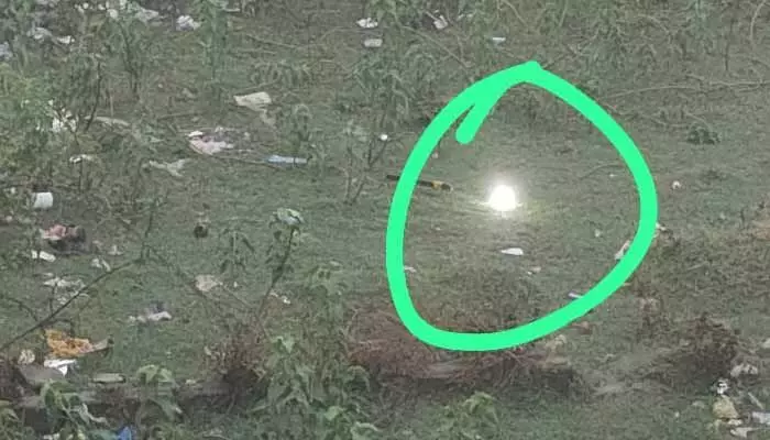 A lightning strike in Jannaram's Srilanka Colony glowed for 15 seconds, causing panic among locals. No casualties reported.