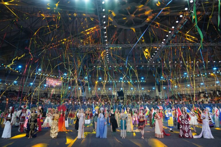 Miss World 2025 finals began grandly at Hyderabad’s Hitex. Contestants from 108 nations compete for the prestigious crown.