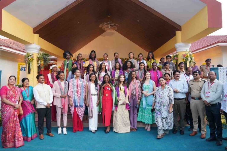Miss World contestants visit Yadagirigutta temple and explore Pochampally’s famed Ikat handloom tradition, drawing global attention.